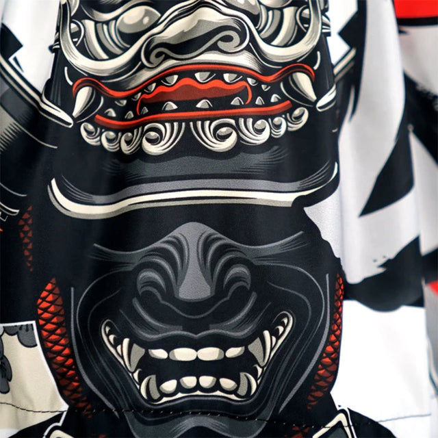 TUFF Sport MS659 The Samurai of Siam Muay Thai Shorts Black/Red