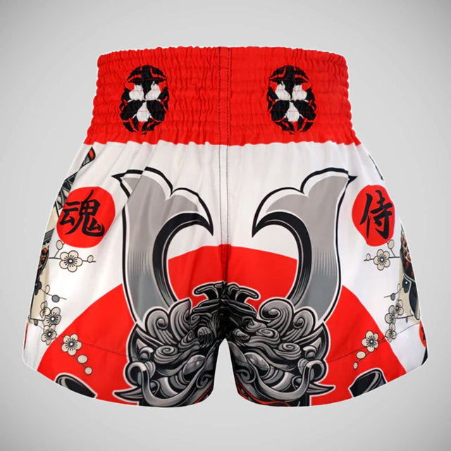TUFF Sport MS659 The Samurai of Siam Muay Thai Shorts Black/Red