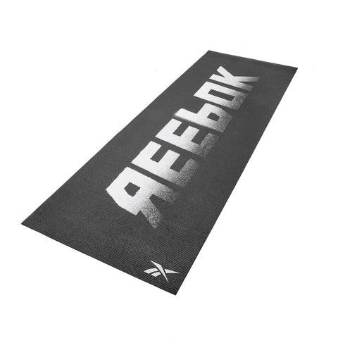 Black Reebok 4mm Logo Yoga Mat
