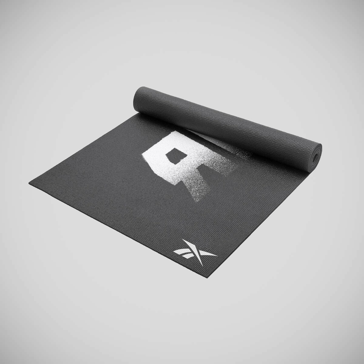 Reebok 4mm Logo Yogamatte Schwarz