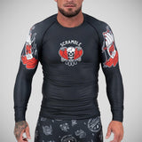 Black Scramble Peace and Violence Rash Guard   