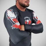 Black Scramble Peace and Violence Rash Guard   