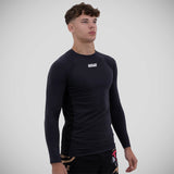 Black Scramble Shinobi Long Sleeve Rash Guard   