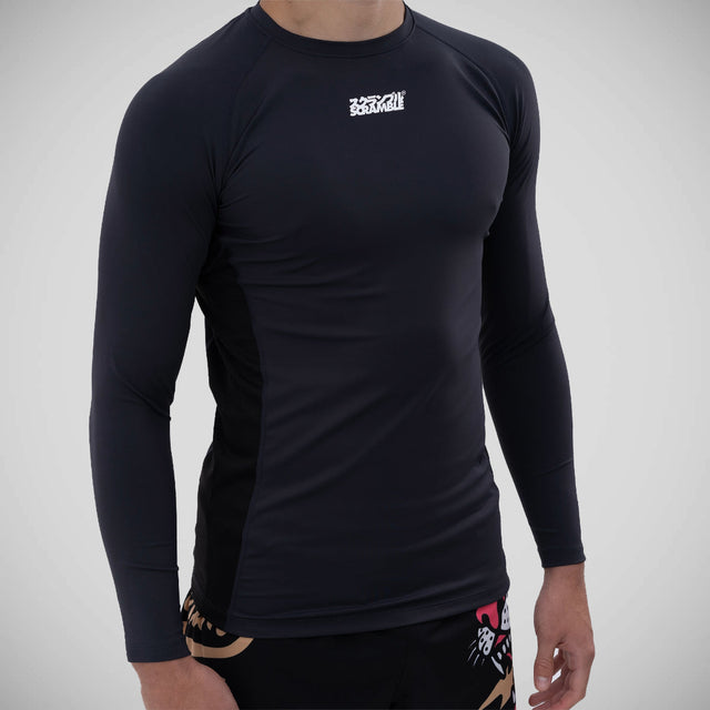 Scramble Shinobi Long Sleeve Rash Guard Black