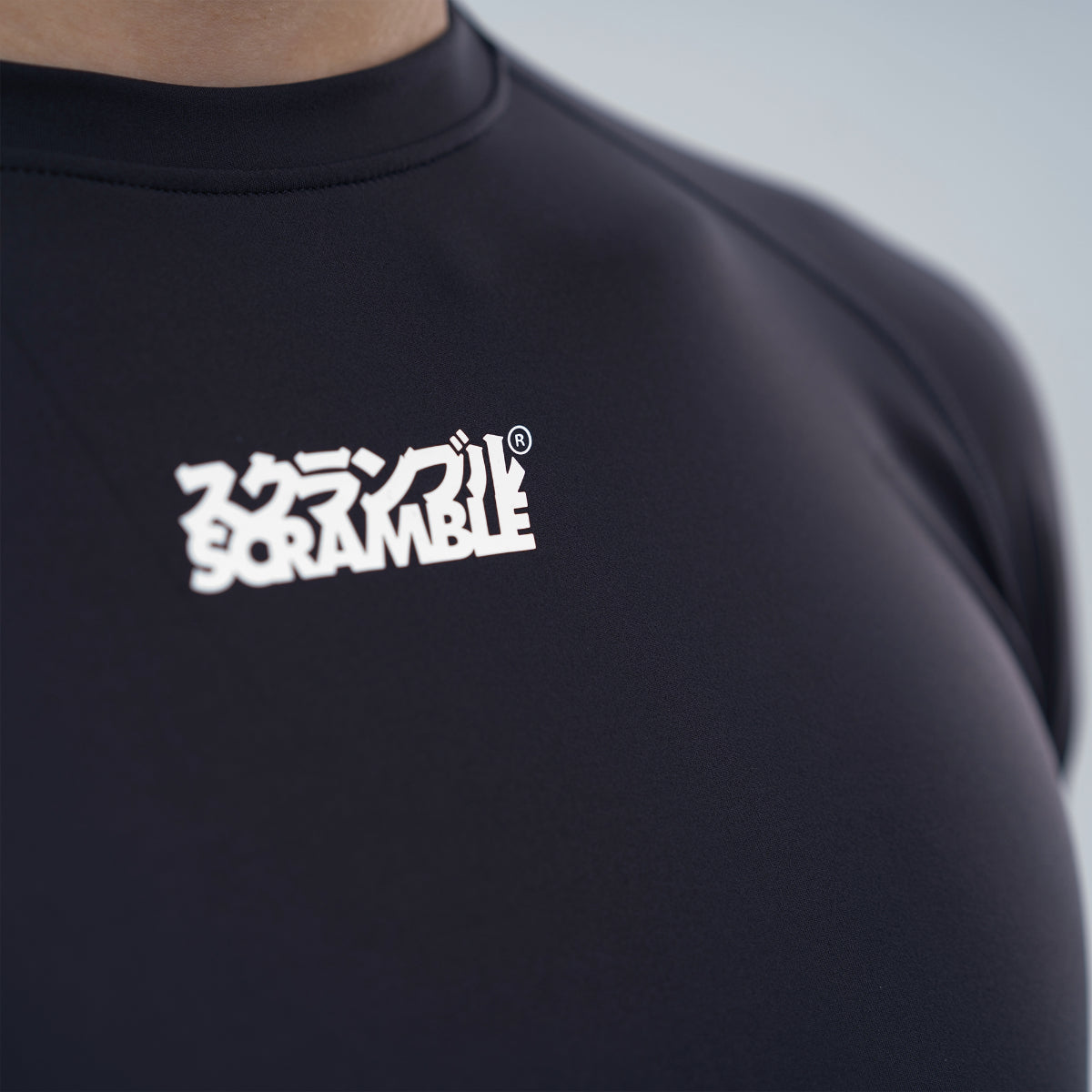 Black Scramble Shinobi Long Sleeve Rash Guard   