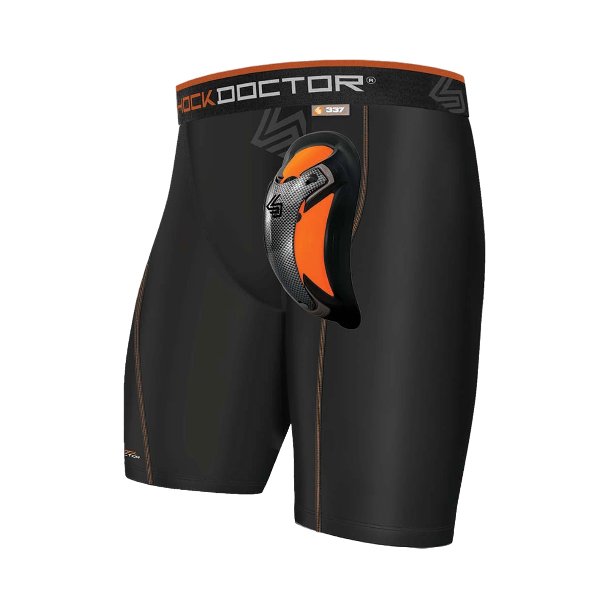 Doctor de choque Ultrapro Compresión corta/ultra carbono Flex Copa Negro
