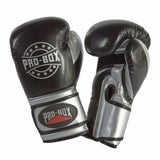 Black/Silver Pro-Box Champ Spar Boxing Gloves   