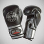 Black/Silver Pro-Box Champ Spar Boxing Gloves