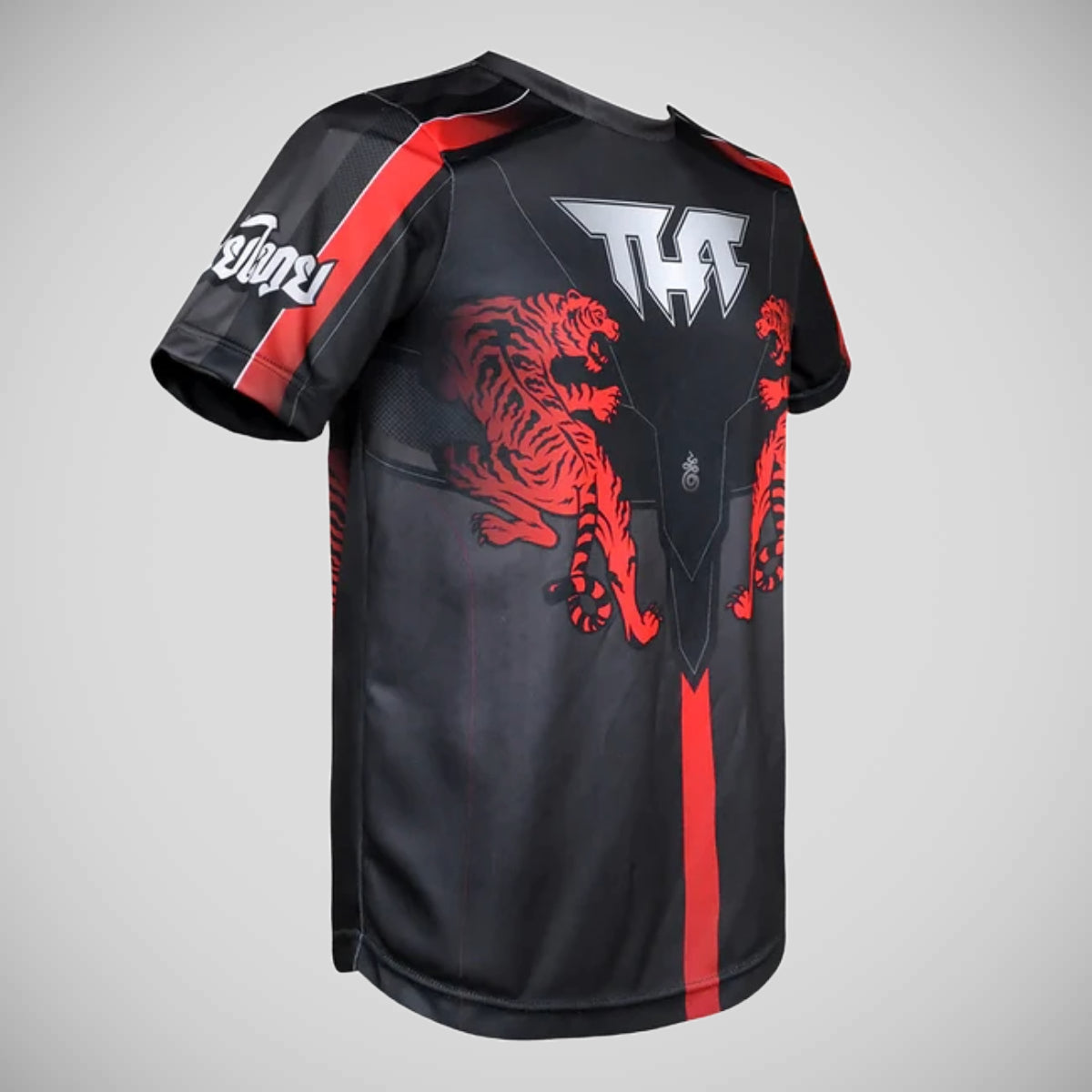 Tuff Sport Double Tiger com T-Shirt Mythical Forest Creaturas Thai Black