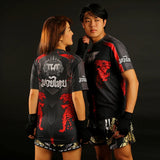 Tuff Sport Double Tiger com T-Shirt Mythical Forest Creaturas Thai Black