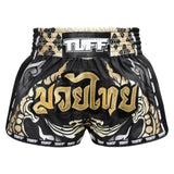 TUFF Sport MRS201 Retro Style Thai King Of Naga Muay Thai Szorty Czarne