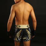 TUFF Sport MRS201 Retro Style Thai King Of Naga Muay Thai Szorty Czarne