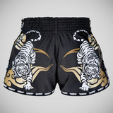 Tuff Sport MRS301 Retro Style Double Tiger Muay Thai Shorts Black