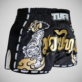 Tuff Sport MRS301 Retro Style Double Tiger Muay Thai Shorts Black
