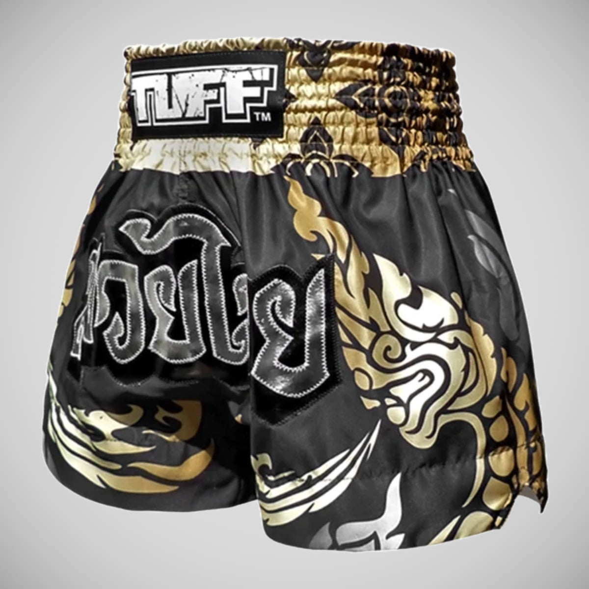 Tuff Sport MS631 Thai Rei de Naga Muay Thai Shorts Black