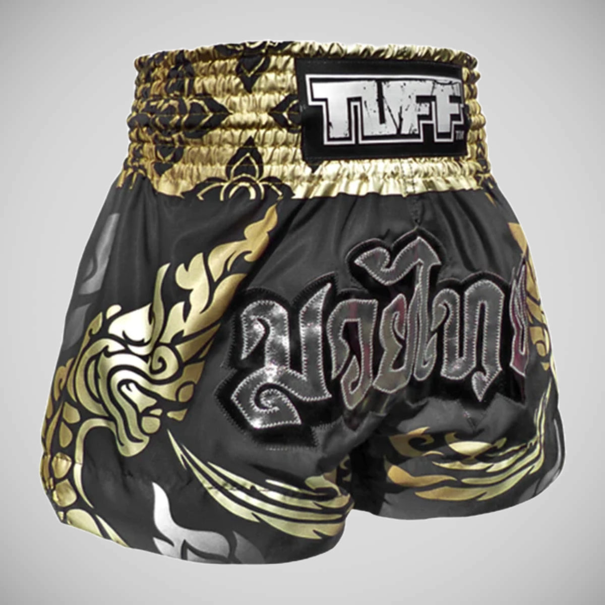 Tuff Sport MS631 Thai Rei de Naga Muay Thai Shorts Black