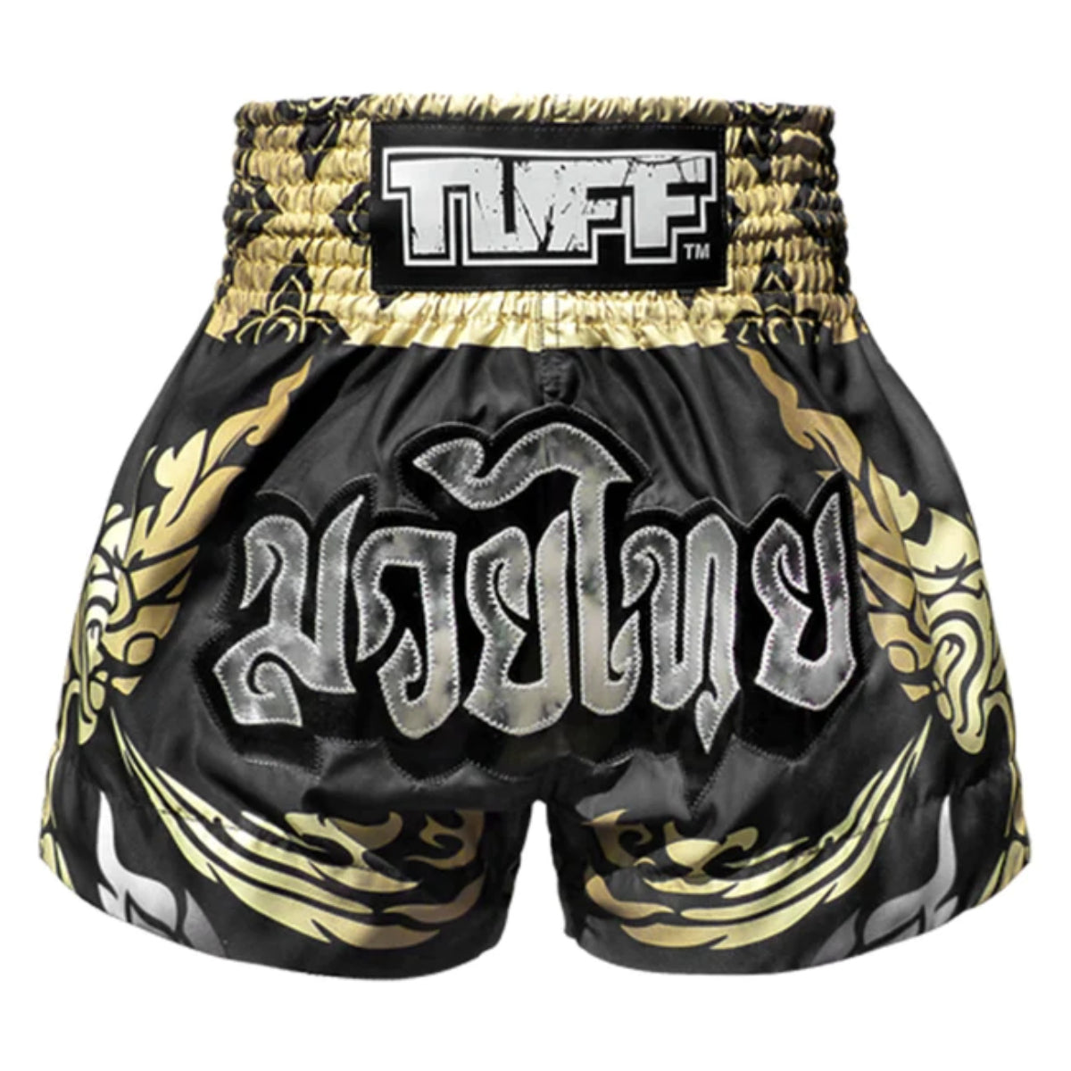 Tuff Sport MS631 Thai Rei de Naga Muay Thai Shorts Black