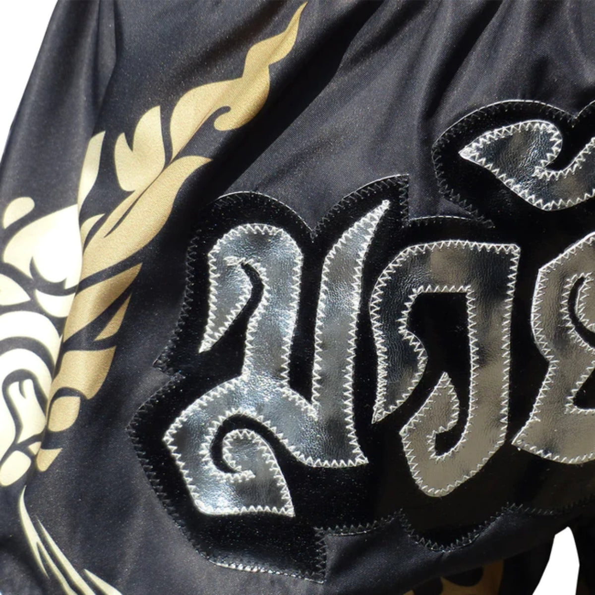 Tuff Sport MS631 Thai Rei de Naga Muay Thai Shorts Black