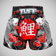 Black TUFF Sport MS638 Black Japanese Koi Fish Muay Thai Shorts   