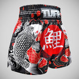 TUFF Sport MS638 Black Japanese Koi Fish Muay Thai Shorts Black