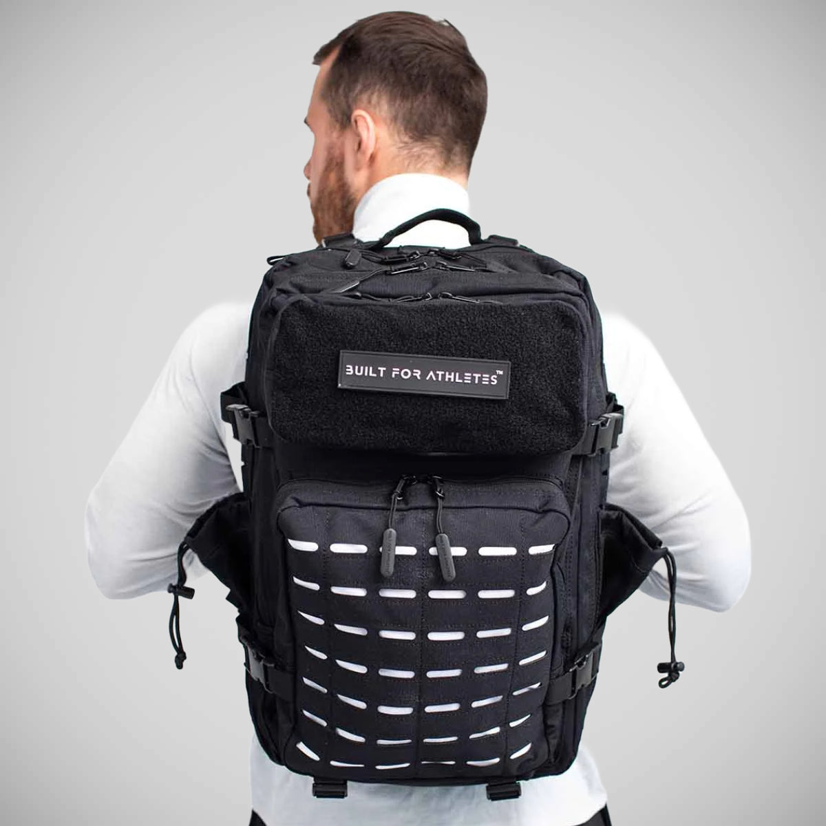 Black/White Built For Athletes Large Gym Backpack   