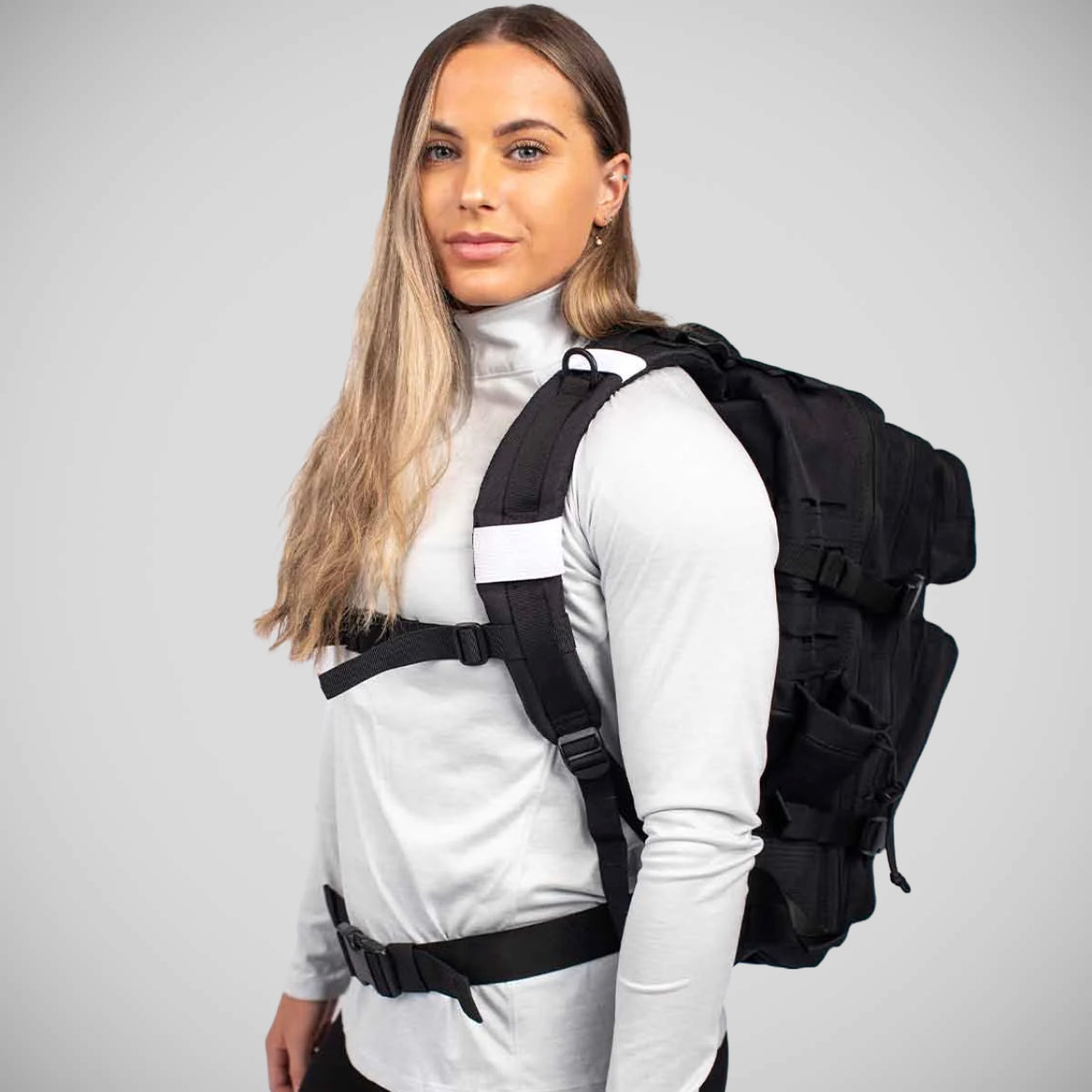 Black/White Built For Athletes Large Gym Backpack   