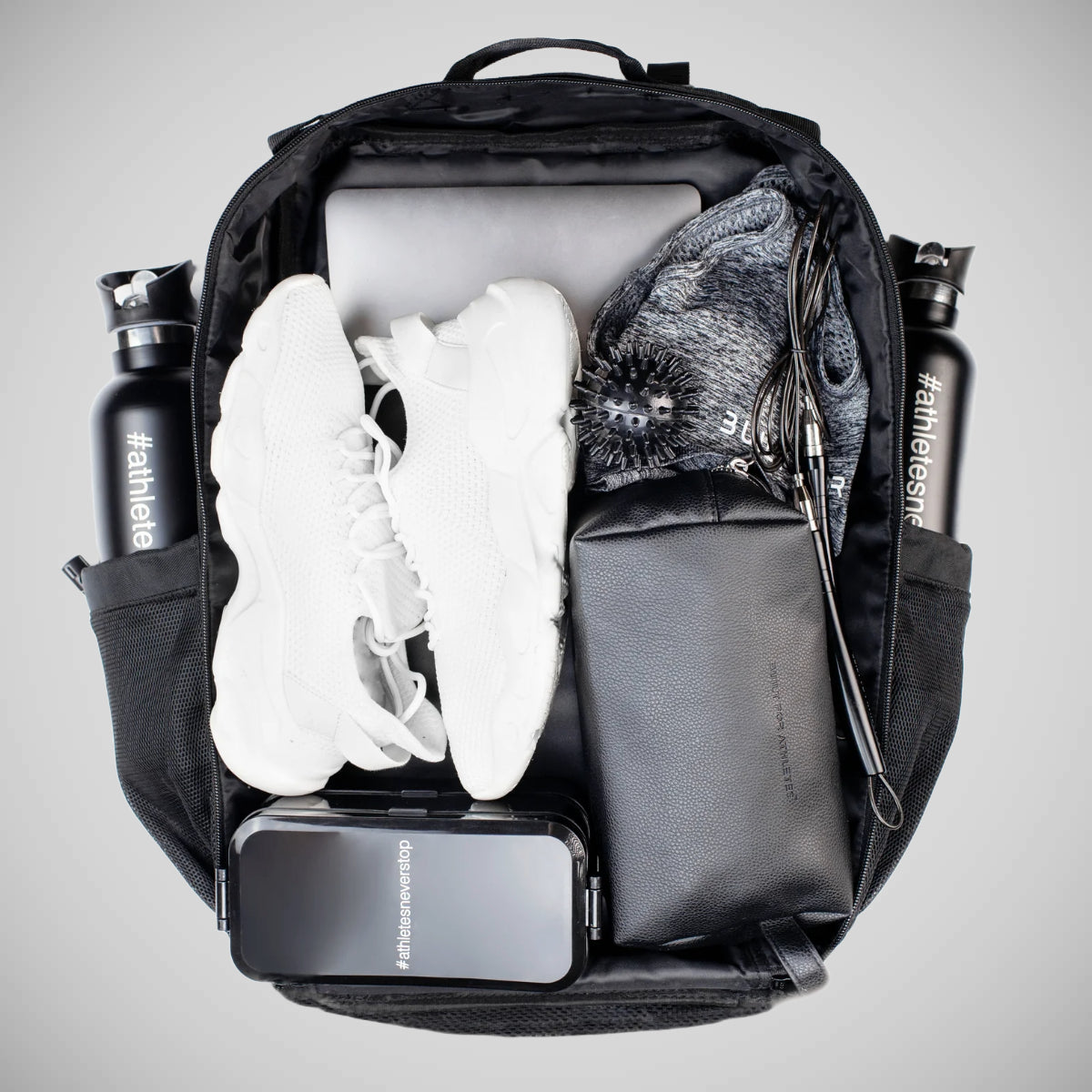 Black/White Built For Athletes Large Gym Backpack   