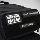 Black/White Built For Athletes Large Gym Backpack   