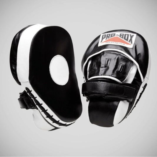 Black/White Pro-Box Hi-Impact Leather Coach Focus Mitts