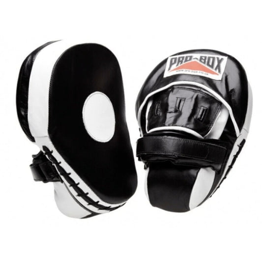 Black/White Pro-Box Hi-Impact Leather Coach Focus Mitts