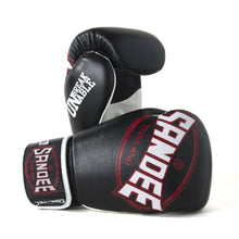 Black/White/Red Sandee Cool-Tec 3-Tone Boxing Gloves