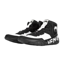 Black/White Venum Elite Wrestling Shoes