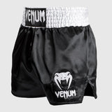 Venum Pantalones cortos clásicos de muay tailandés negro/blanco/blanco
