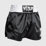 Venum Pantalones cortos clásicos de muay tailandés negro/blanco/blanco
