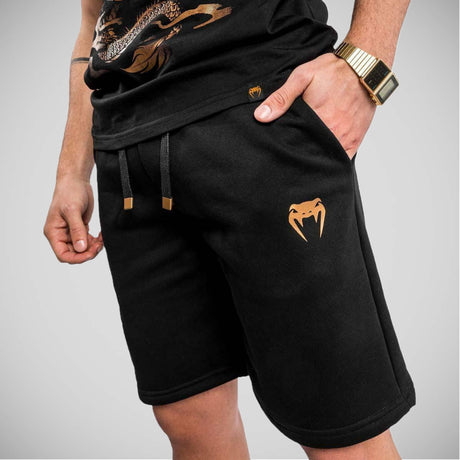 Black/Bronze Venum Classic Cotton Shorts   