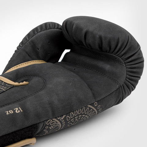 Black/Brown Venum Santa Muerte Dark Side Boxing Gloves