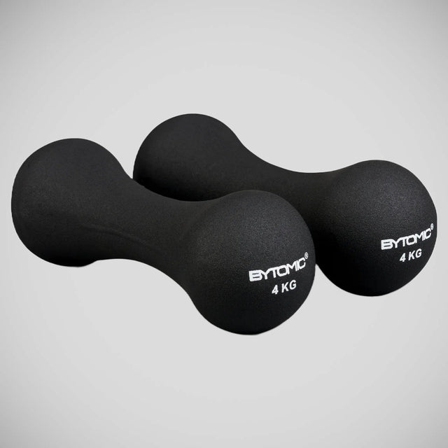 Black Bytomic Neoprene 4kg Dumbbells   