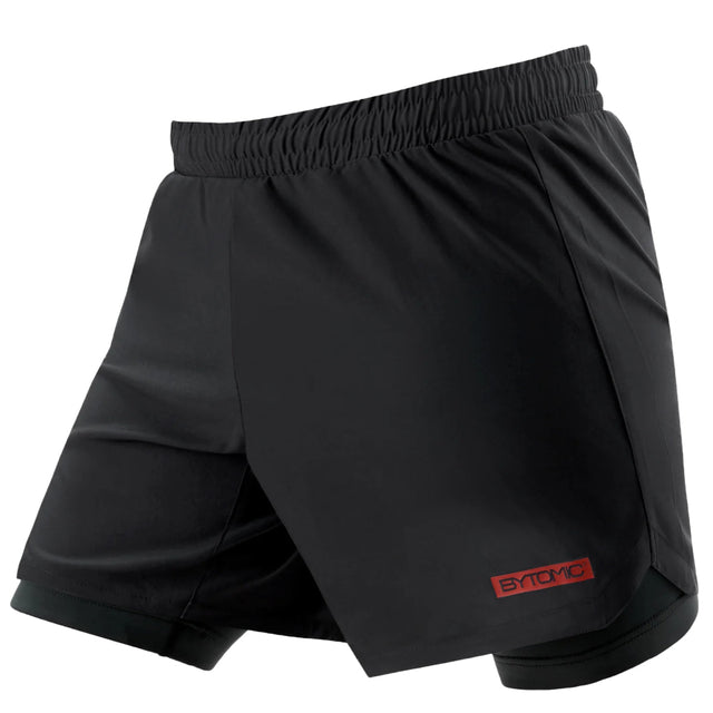Bytomic Red Label Dual Layer Training Shorts Black