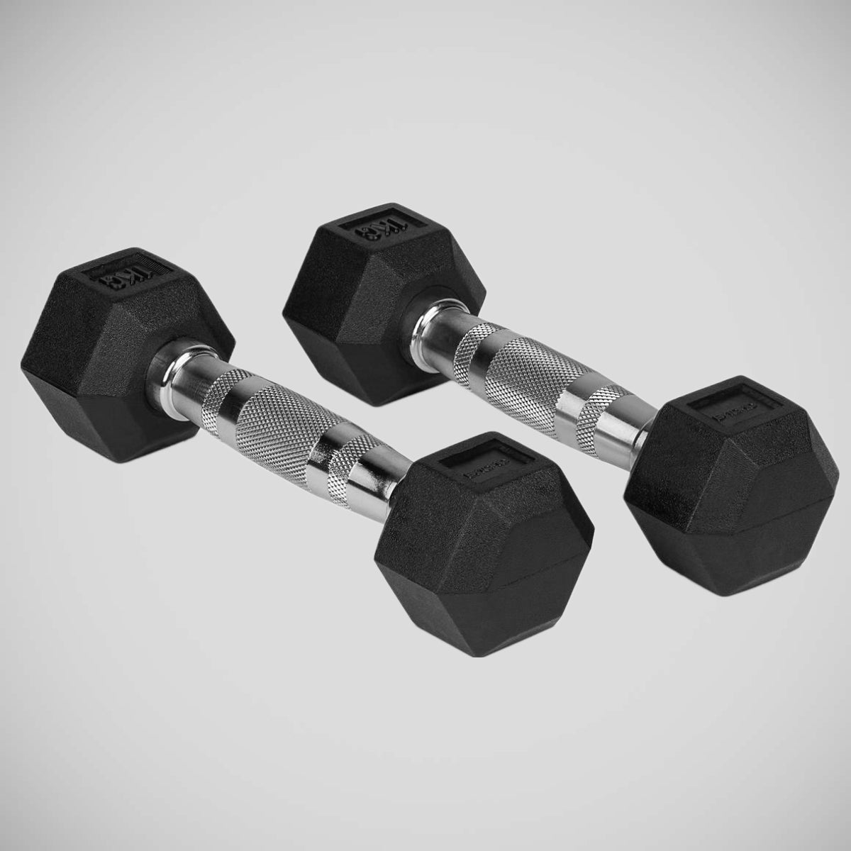 Bytomic Gummi 1 kg Hexagon Dumbbell Set Schwarz