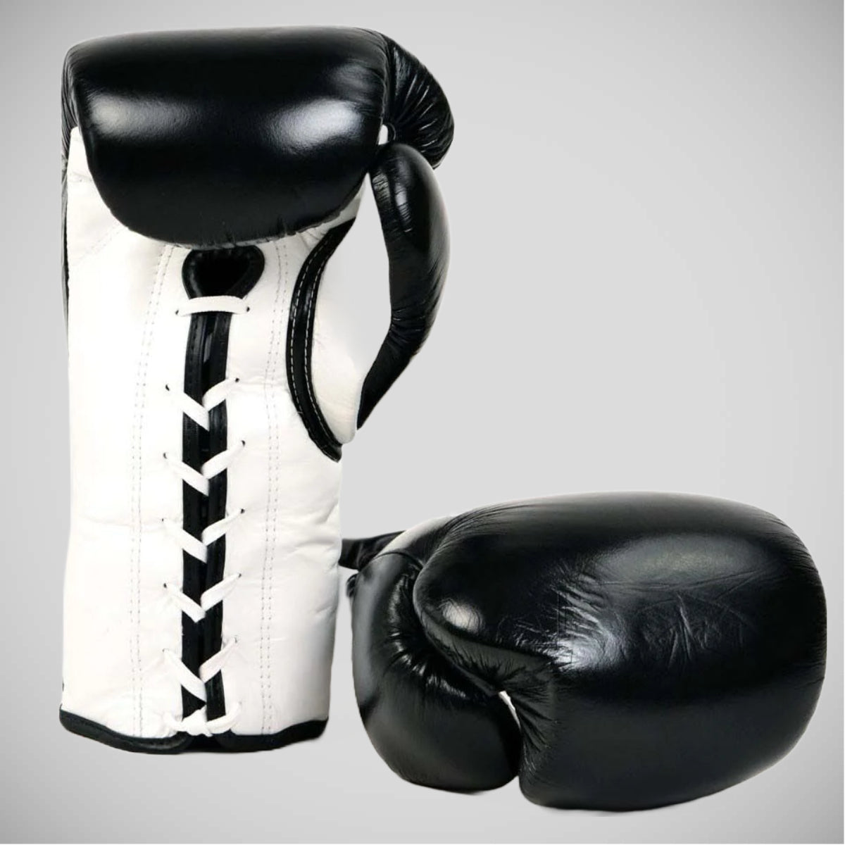Black Fairtex BGL3 Lace-Up Boxing Gloves