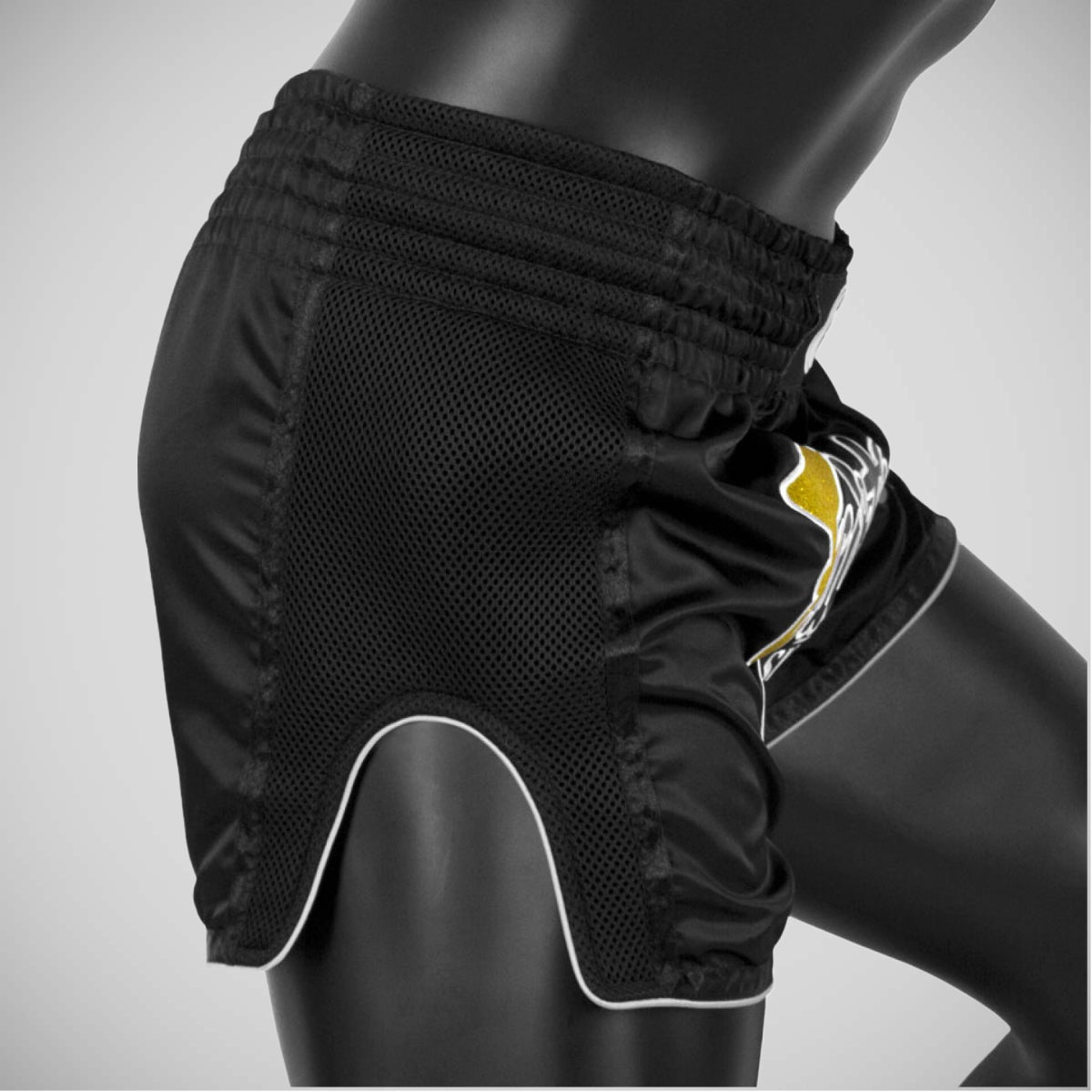 Fairtex BS1708 Slim Cut Muay Thai Shorts Schwarz schwarz