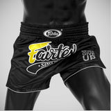 Fairtex BS1708 Slim Cut Muay Thai Shorts Schwarz schwarz