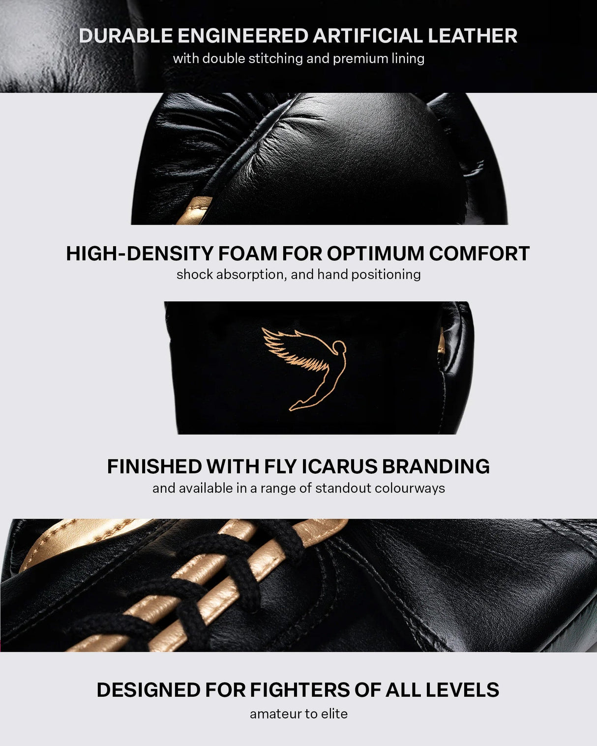 Fly Superlace Pro X 2 Boxing Gloves Black/Gold
