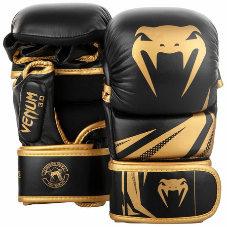 Black/Gold Challenger 3.0 MMA Sparring Gloves Small  