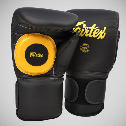 Black/Gold Fairtex BGV13 Coach Sparring Gloves