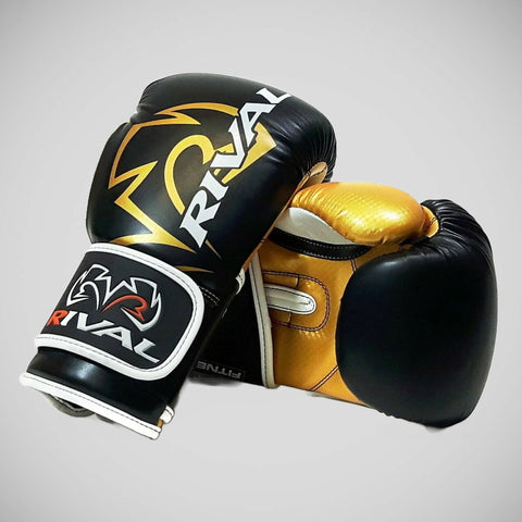 Black/Gold Rival RB7 Fitness Plus Bag Gloves