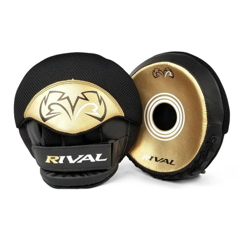 Black/Gold Rival RPM5 Parabolic Punch Mitts