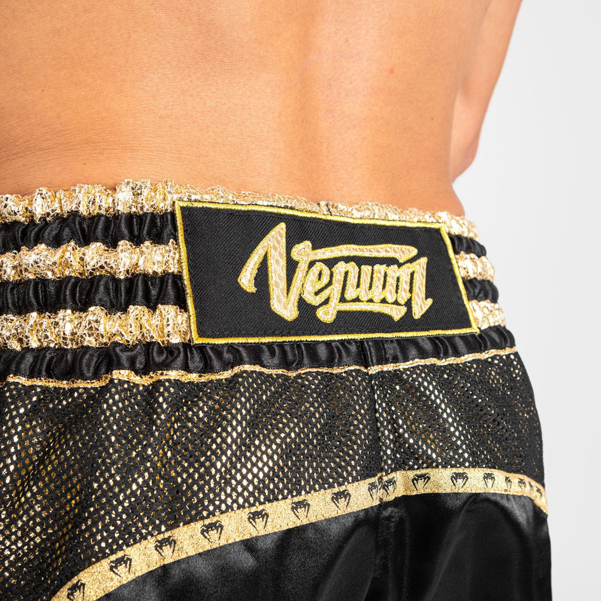 Black/Gold Venum Absolute 2.0 Muay Thai Shorts   