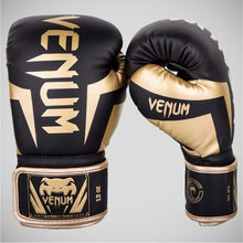 Black/Gold Venum Elite Boxing Gloves