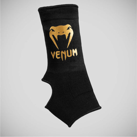 Black/Gold Venum Kontact Ankle Supports